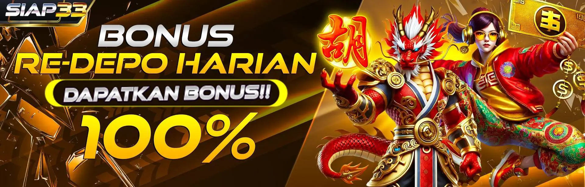 BONUS REDEPO HARIAN 100%
