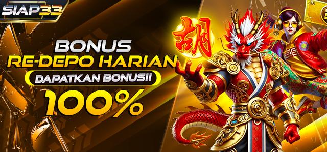 BONUS REDEPO HARIAN 100%