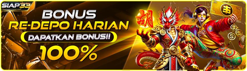BONUS REDEPO HARIAN 100%